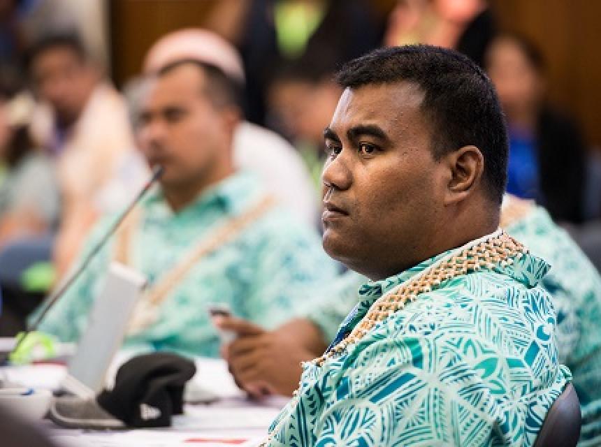 Director of Kiribati Meteorological Services, Ueneta Toorua (Photo credit: Jenny Davson-Galle SIMS)